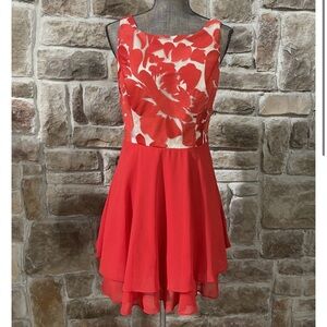 City Studio Red Floral High Low Dress Junior